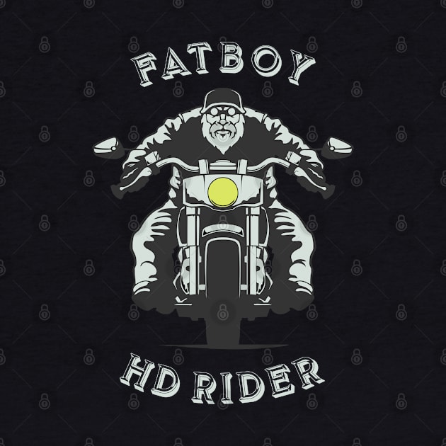 MOTORCYCLE BIKE RIDER - FATBOY RIDER by Pannolinno